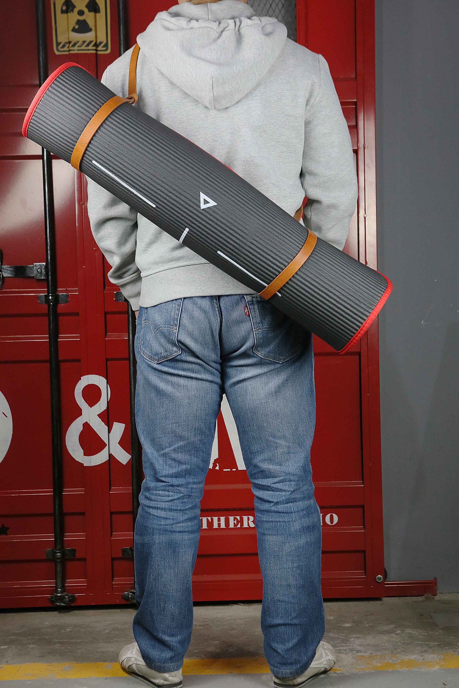 Vegetable Tanned Leather Yoga Mat Strap Brown Black Leather Etsy