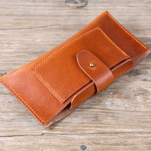 Personalized custom vegetable tanned leather sunglass eyeglass case , brown black sunglasses travel case pouch for women men SG0XCC