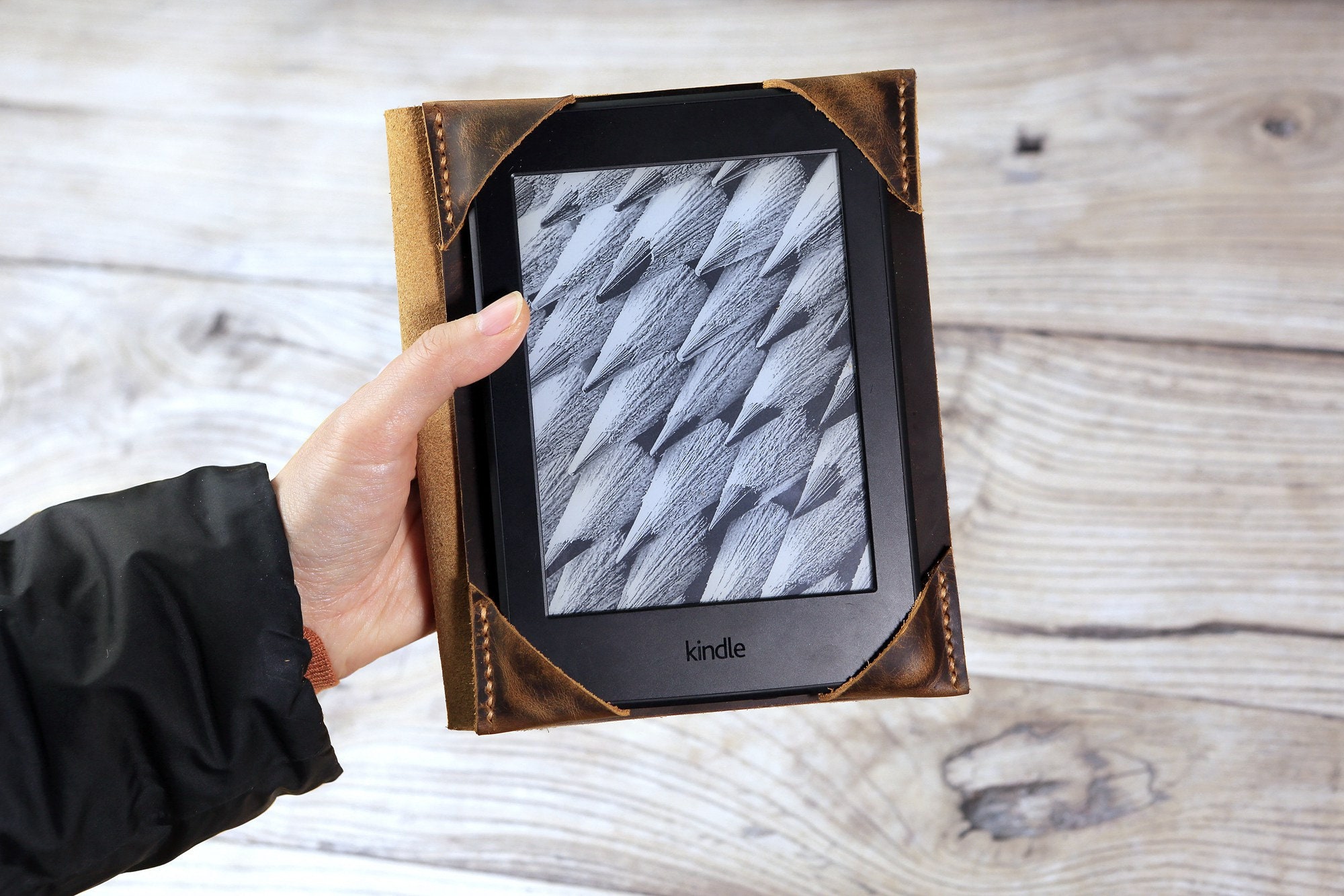 Funda Kindle Paperwhite, Soporte de manga Kindle de cuero, Funda