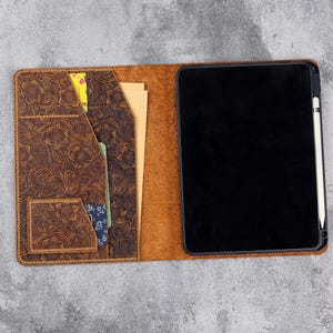 Custodia a portafoglio in vera pelle per iPad 11a generazione 2025 da donna, custodia per iPad Pro Air 13/11 2024, custodia in pelle per iPad mini 6/7, V09-IXPMNC
