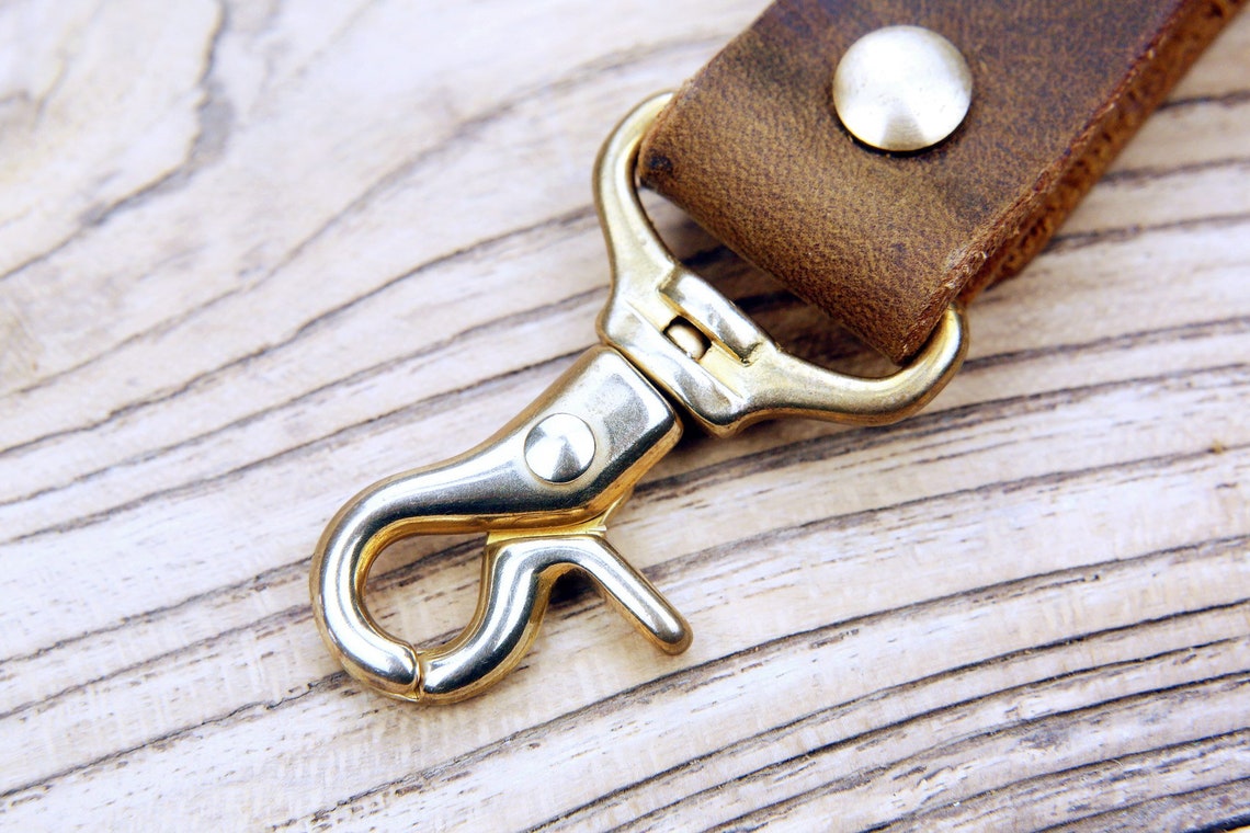 Full Grain Leather Belt Key Holder Distressed Leather Belt Etsy