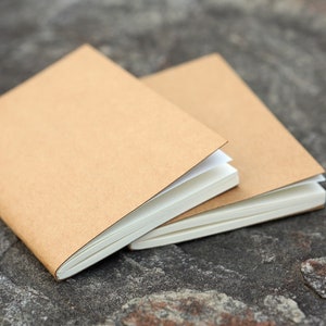 5 x 8 pollici ricarica kraft copertura diario notebook / sketchbook notebook 5 x 8 inserti governato pagine bianche A58A