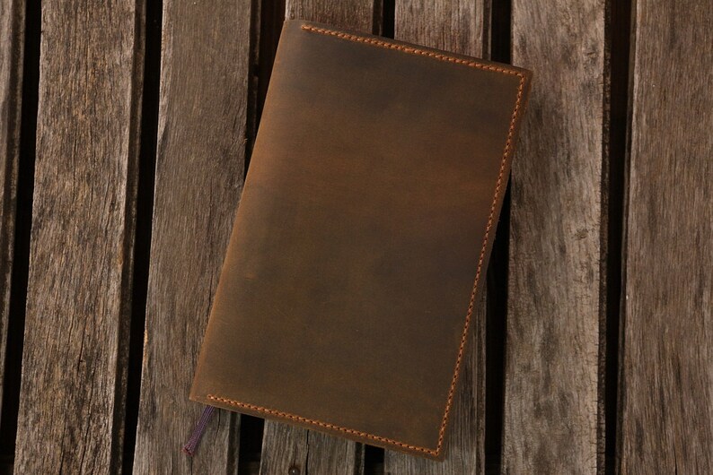 Distressed Leather Cover Portfolio for Larger Size Moleskine Etsy