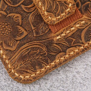 Women embossing leather kindle paperwhite 12th 11th case , Tooled leather 2024 Kindle 11th gen case cover, Kindle Oasis case W11-KD05CWP image 7
