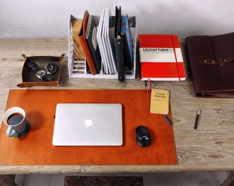 Personalized Leather Desk Mat Laptop Mat for Husband Mouse Pad Leather  Copper Anniversary Gifts 