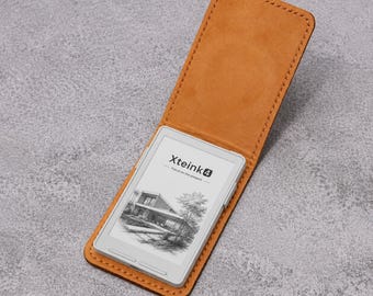 Xteink X4 X3 Leather Case, Handmade Full Grain Leather E Reader Cover, Pocket Reader Gift T07-LXMC