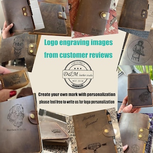 Personalized Leather cover case portfolio for Leuchtturm1917 MASTER CLASSIC SLIM A4+ Composition (B5) Notebook Sketchbook LA4P05S image 10