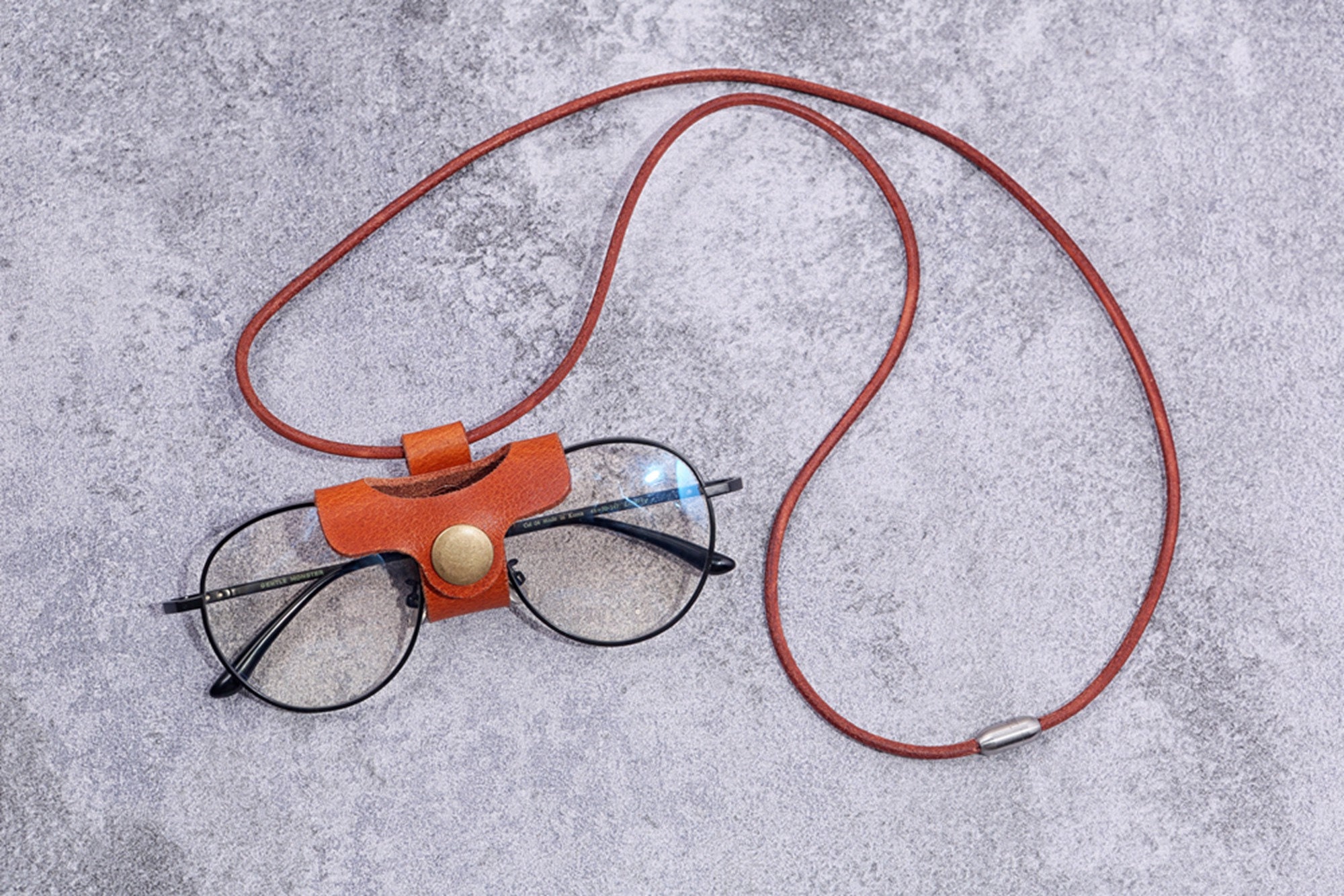 Cordon Porte-Lunettes B Baosity - Collier Cuir Et Corde Pour Lunettes De Vue Ou Soleil