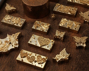 Large custom leather stamp , brass stamp for leather , custom emboss stamping stamp tools , leather stamp heat embosser - BLLSS