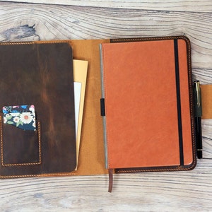 Personalized leather cover case for Lemome A5 writing notebook , Leather A5 notebook planner cover case X04-L5LA5C