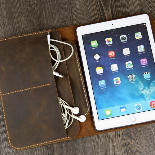 Personalized Vintage Leather Ipad Case Ipad Cover Leather Ipad Etsy