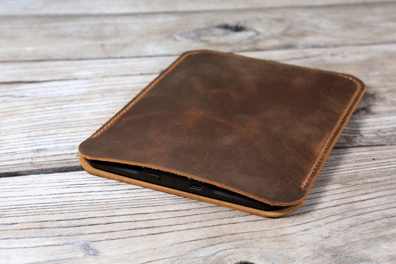 Personalized Leather Sleeve Pouch for Kobo Sage Forma Clara HD 2E , Vintage  Leather Kobo Nia Libra Case X06-L05KBSV 