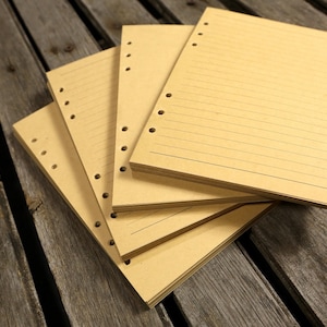 Refill kraft Paper 6 Hole Refill Für Leder Journal Planer Einlagen 80 Blatt (160 Seiten) - PAX6KI