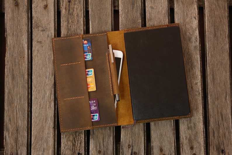 Distressed Leather Cover Portfolio for Larger Size Moleskine Etsy