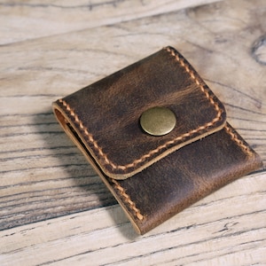 Portagioielli da viaggio in pelle personalizzato, portafedi in pelle marrone e nera, portafedi in pelle invecchiata Z09-LRHXX