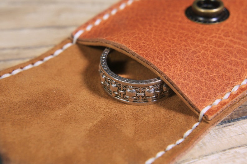 Personalized Leather Travel Jewelry Pouch Brown Black Etsy