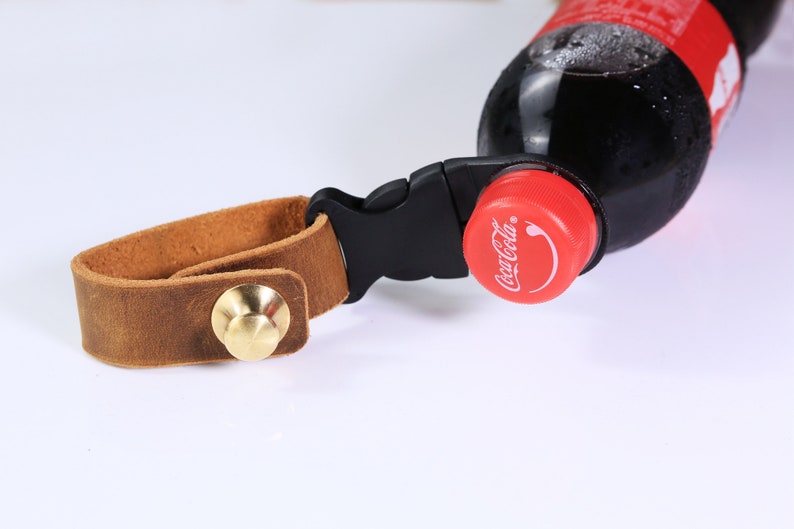 Vintage Leather Water Bottle Holder Belt Carrier for Walking Etsy