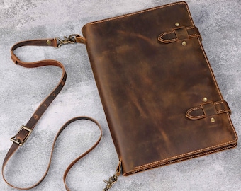 Full Grain Leather Sketchbook Cover for 9×12 Top-Spiral Sketch Book Pad Artist Portfolio Unique Gift for Artists U09-LSKCC