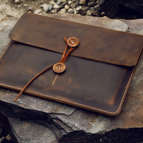 Vintage Leather Microsoft Surface Pro X Case With Keyboard Etsy