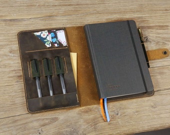 Personalisiertes Leder Portfolio Folio für Full Focus Planner, personalisierte Full Focus Planner Lederhülle - NFFA505C