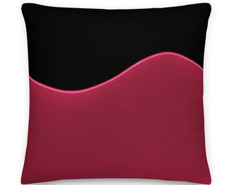 Black and Magenta Premium Pillow