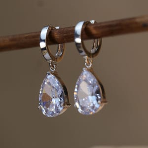 Gorgeous Moissanite Dangle, Genuine Moissanite Drop Earrings Long Dangle Sterling Silver Diamond Earrings, Real Gift Moissanite Earring
