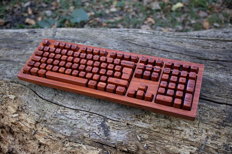 Wooden Pattern Keycaps Handcrafted Wooden Keycaps – Artisan Cherry MX Keycaps for Mechanical ...