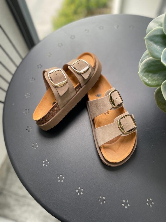 Handmade Anatomical Cork Sole Slippers: Women's Leather Platform