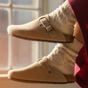 Zuecos artesanales de fieltro de lana – Sandalias unisex con suela de corcho