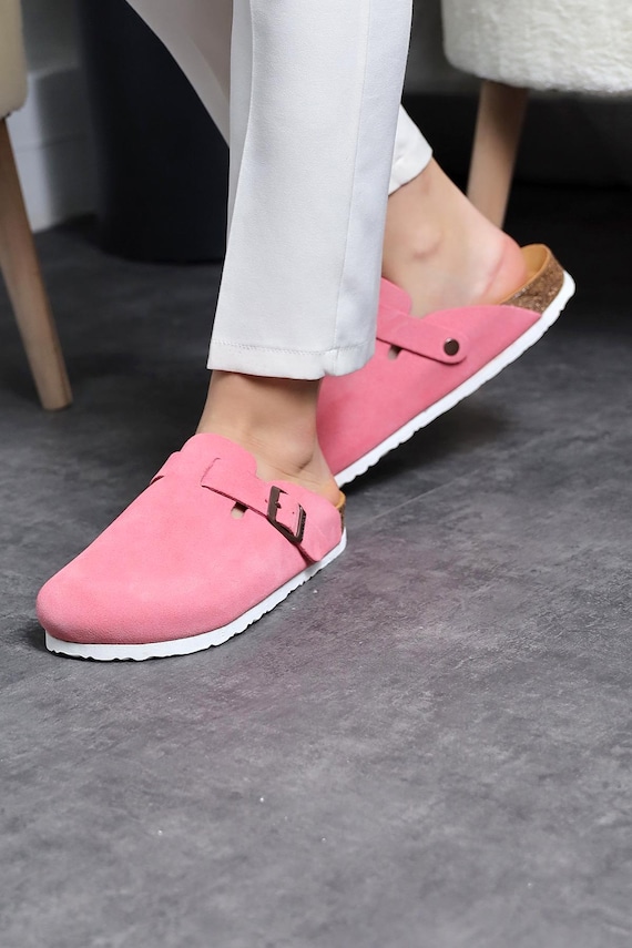 Zuecos Mules Suecos Cuero Gamuza Mujer Flecos Urbanos Loure | Cuotas al