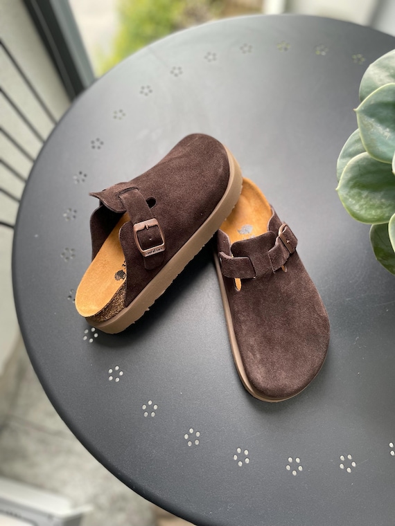 Zuecos de plataforma anatómicos de corcho hechos a mano Calzado