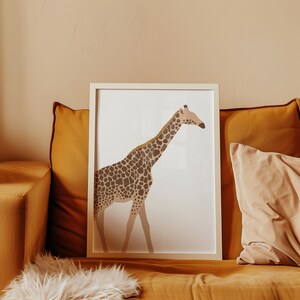 Giraffe Wall Art Nursery Poster Instant Download Digital Print Baby Shower Gift Kids Room Decor Minimalist Baby Wall Art