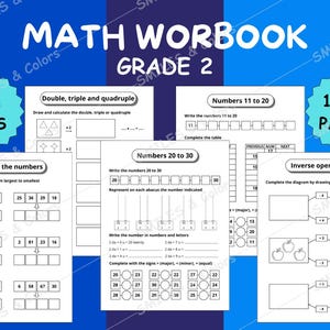 2nd Grade Math Workbook for Boys Ages 7-8 | 100+ Fun Math Challenges to Build Confidence in Addition, Subtraction, Time, and More