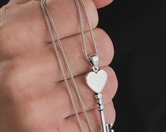 Sterling Silver key Necklace