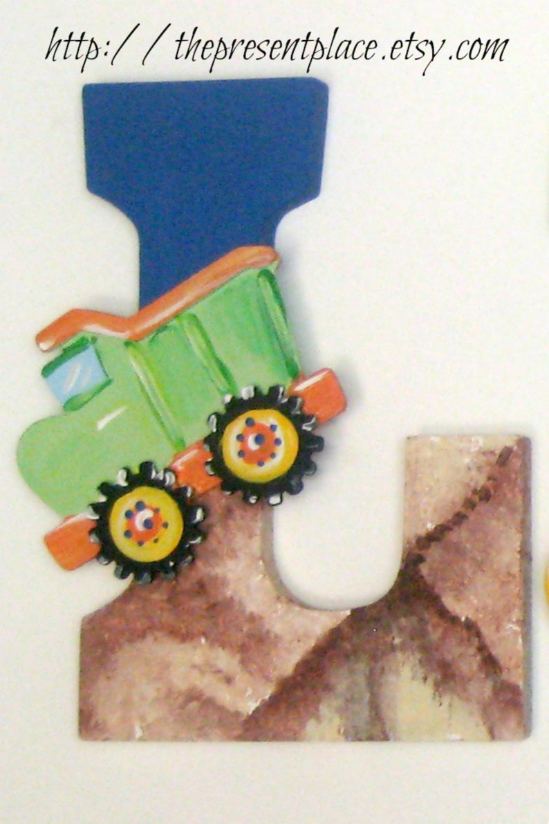Boys Wooden Letters,construction Theme Letters - Etsy