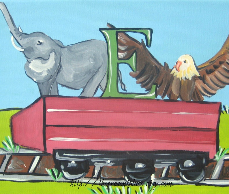 train letters for boys with animals and letters image 9