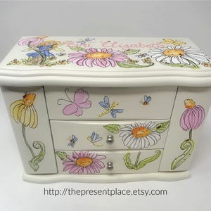 personalized musical jewelry box with fairies