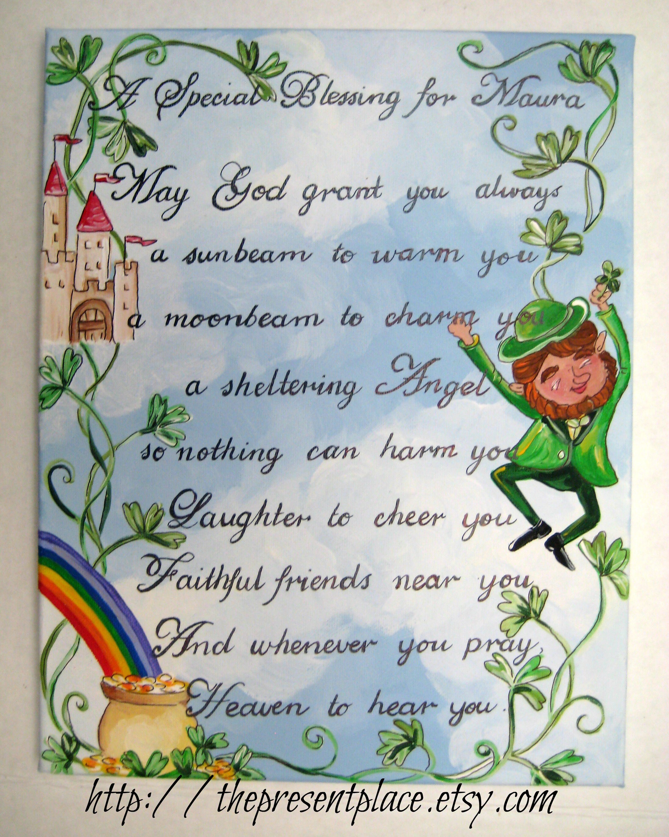 Irish Baby Blessingsblessingsinspirational nursery wall Etsy