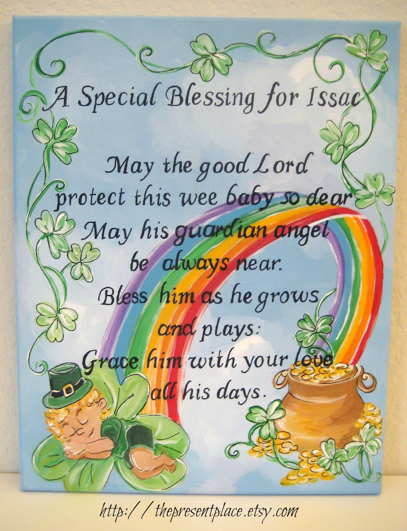 Personalized Irish Baby Blessing Etsy UK