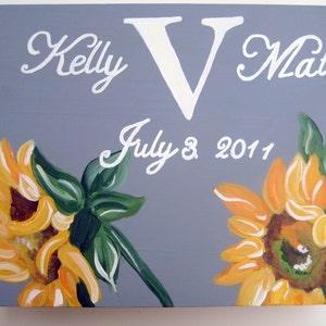 Sunflower wedding keepsake box