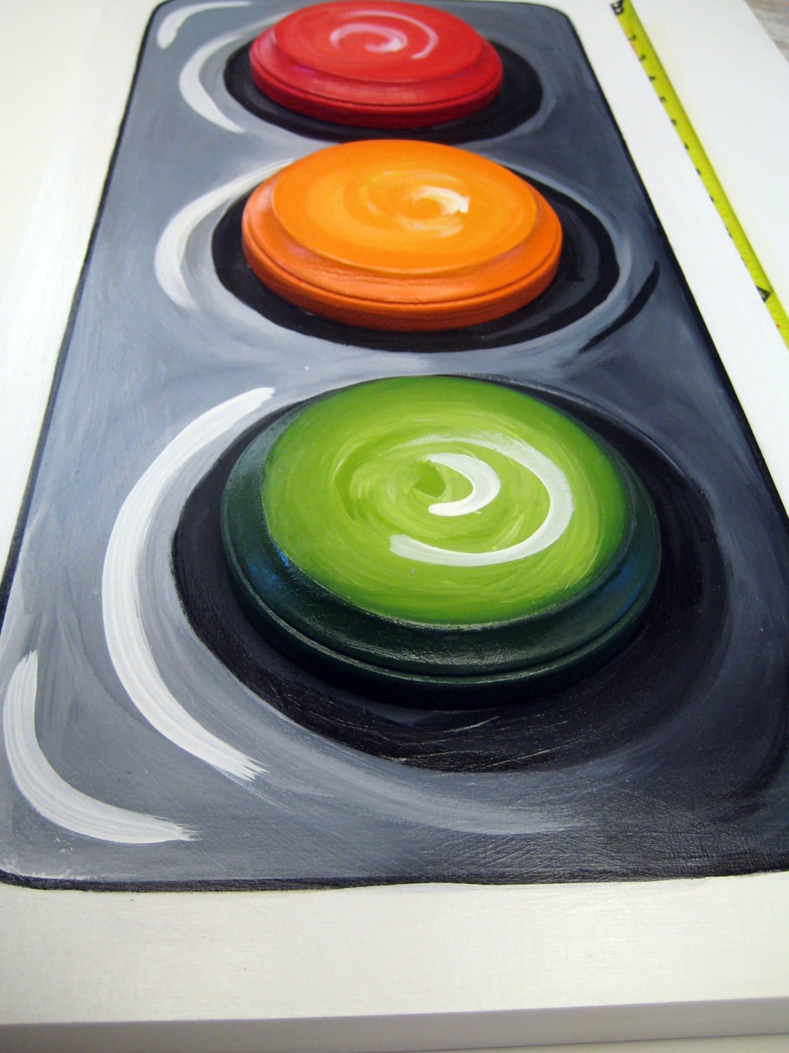 Traffic Light Painting24 Long Original Painting of a Etsy