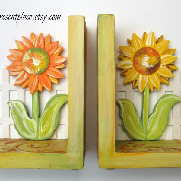Sunflower Bookends Etsy