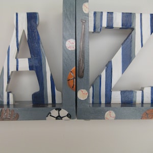 A-Z bookends,sport bookends,letter bookends