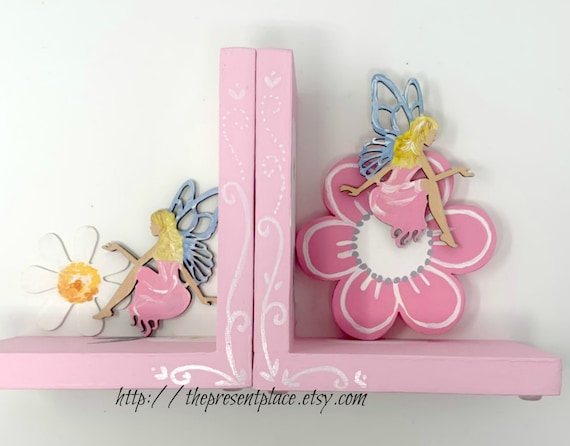 Personalized Fairy Bookends With Flowers | Etsy