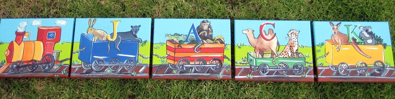 train letters for boys with animals and letters image 3