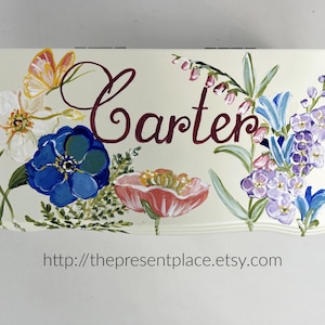 personalized musical jewelry box with a ballerina and space for hanging jewelry