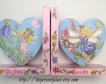 personalized fairy bookends