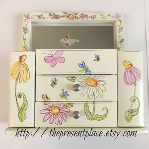 personalized musical jewelry box with a spinning ballerina and hanging space image 9