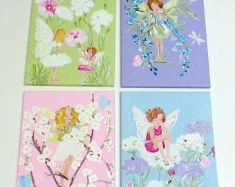 Gift set of four fairy paintings