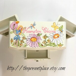 personalized musical jewelry box with a spinning ballerina and hanging space image 8